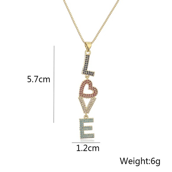18k plated LOVE necklace - Picture 3 of 4